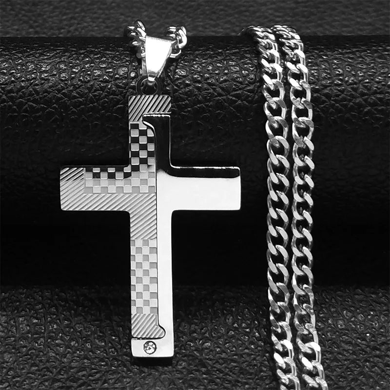 Men's Cross Necklace Crucifix Goth Style
