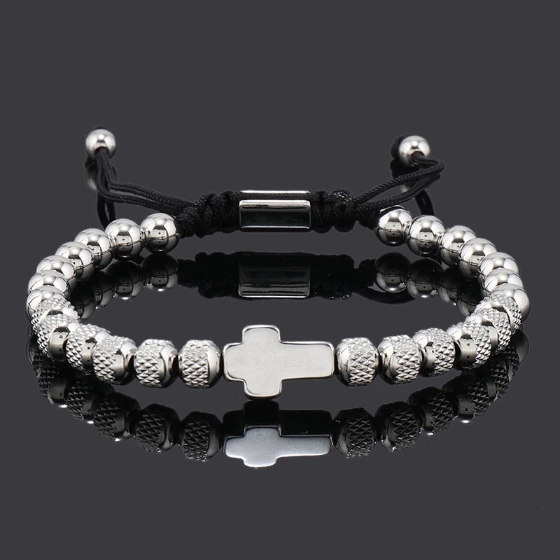 Adjustable Men's Luxury Modern Cross Bracelet