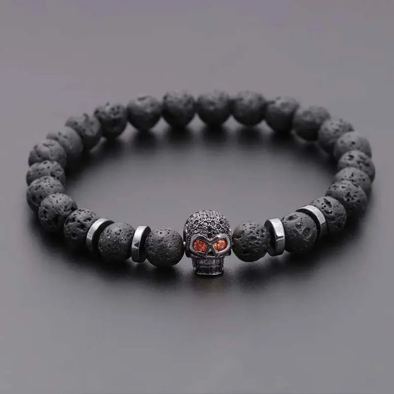 Men's Classic Retro Skull Ball Bracelet