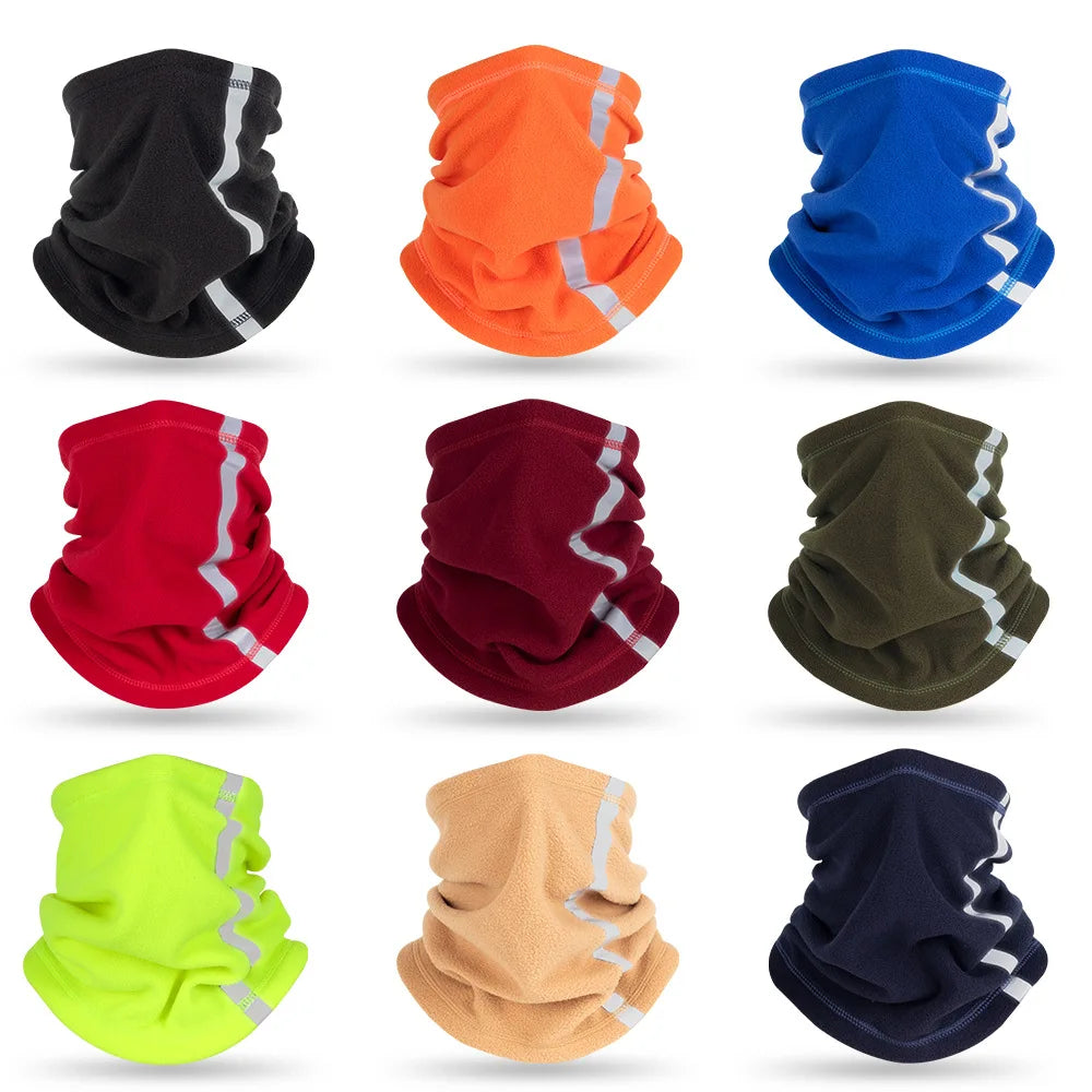 Scarf Neck Reflective Bandana Unisex Cover Adjustable Warm Fleece