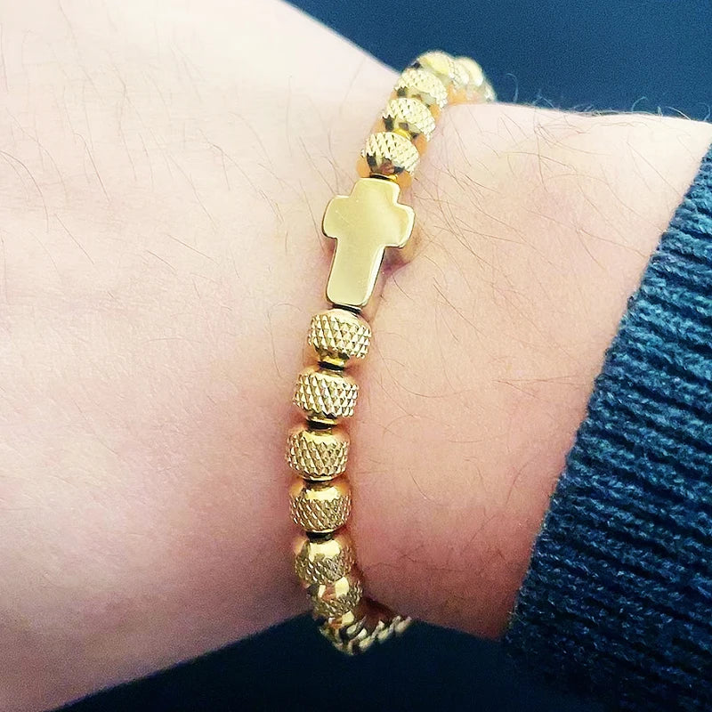 Adjustable Men's Luxury Modern Cross Bracelet