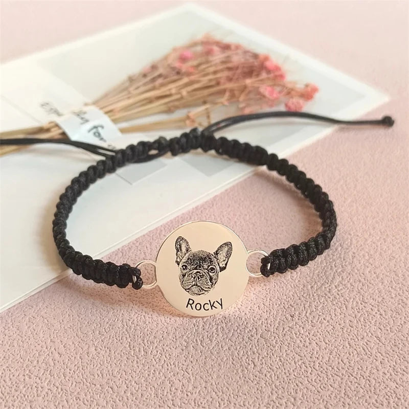 Personalized Pet Name Photo Bracelet Souvenir