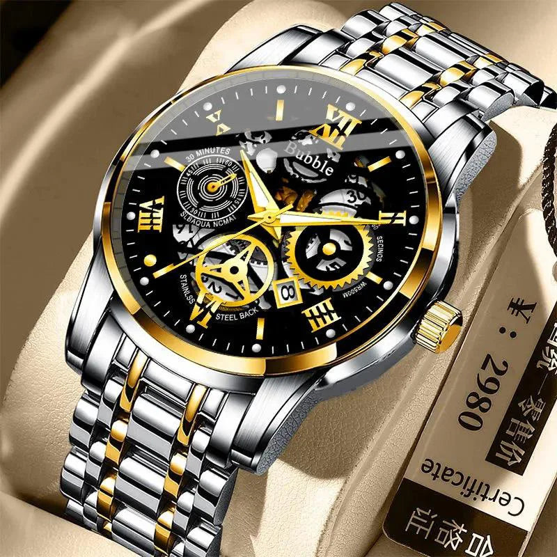 UTHAI Men's Modern Luxurious Versatile Quartz Watch
