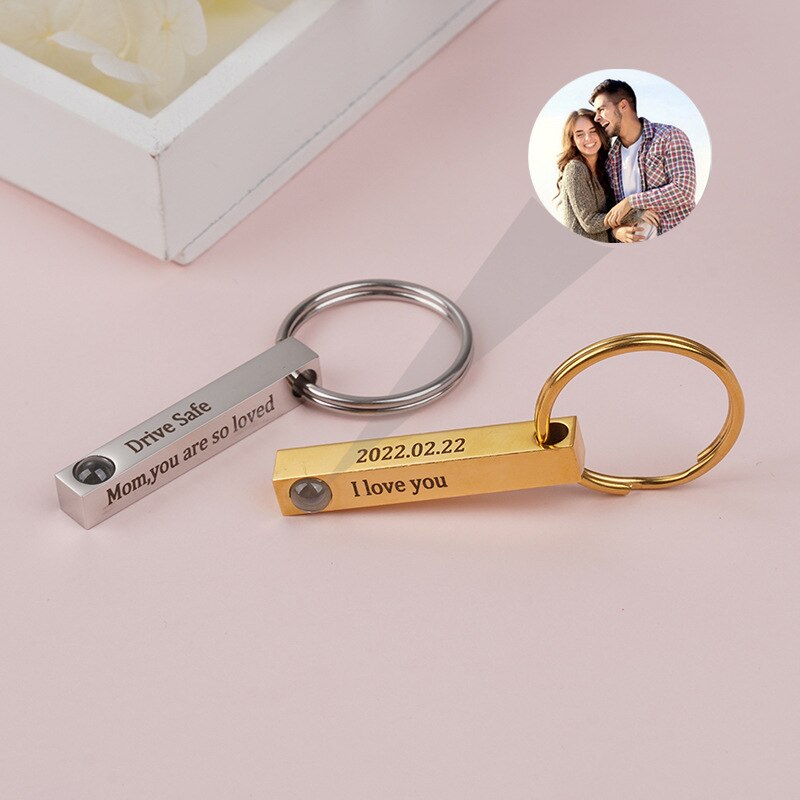 Customized 3D Infinite Rectangle Photo Keychain