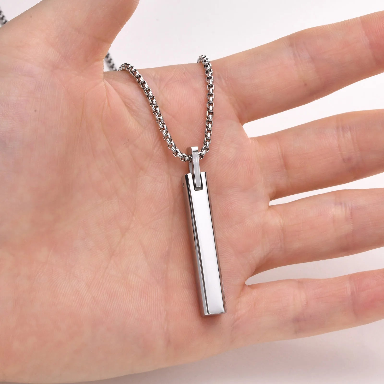Men's 3D Geometric Rectangle Luxury Elegant Necklace