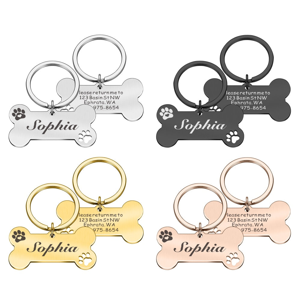 Chaveiro Identificação Personalizado Pet Com O Nome E Telefone - HAS SHOP