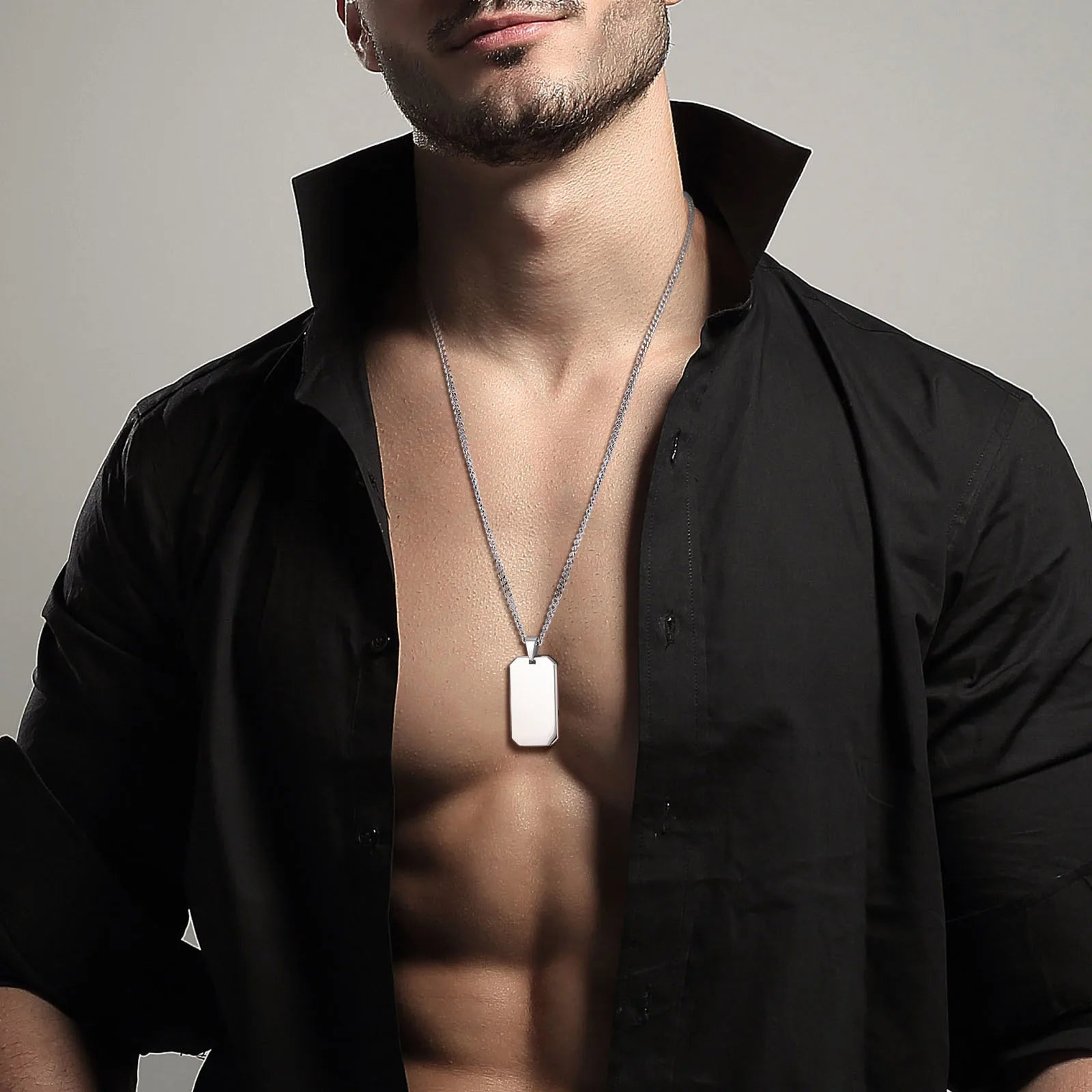 Men's Elegant Geometric Modern Cuban Necklace
