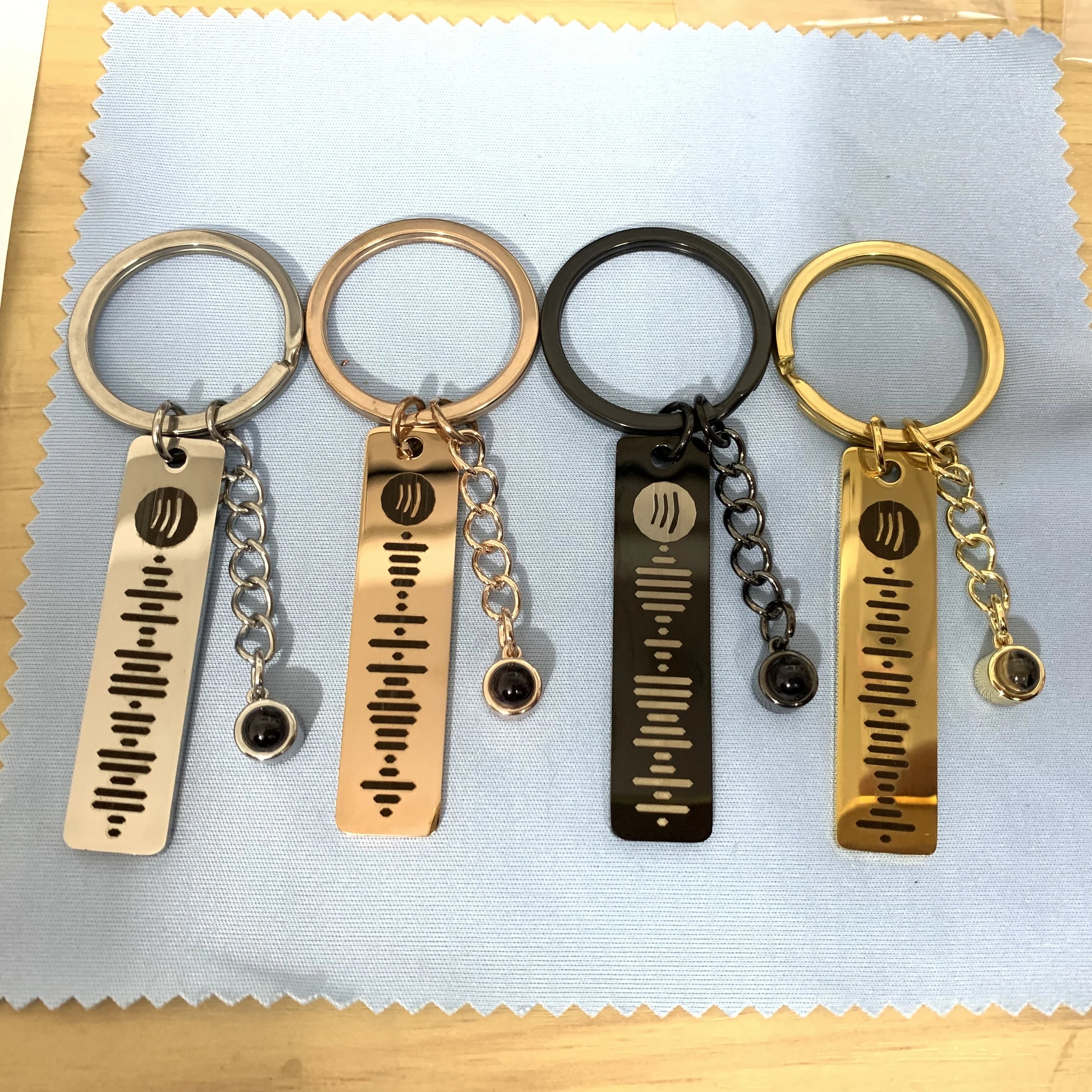 Spotify Music Code Keychain With Custom Photo