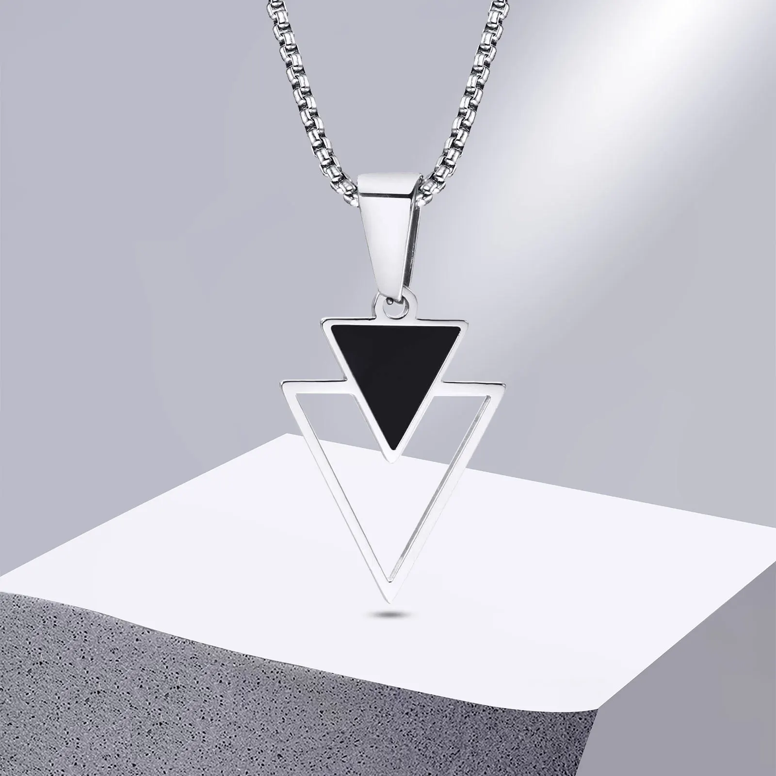 Men's Modern 3D Triangle Elegant Necklace