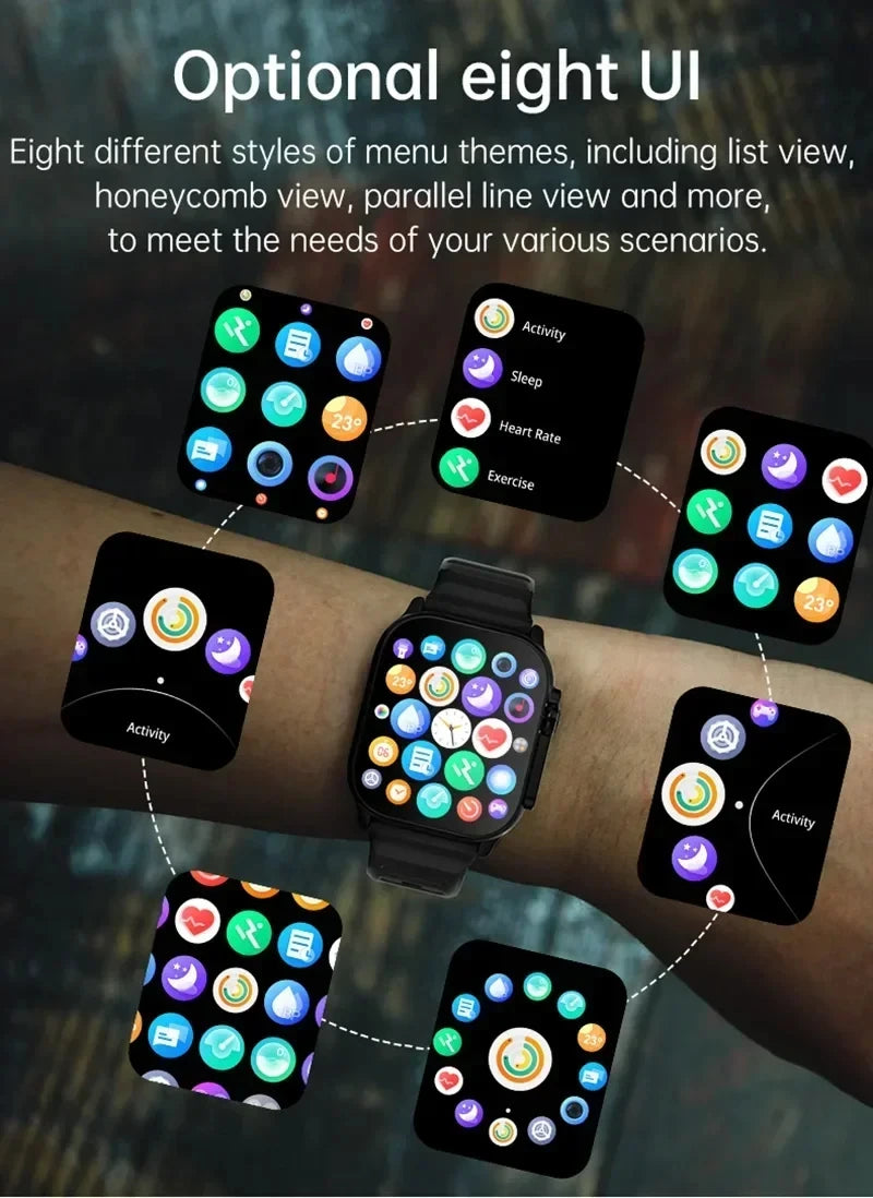 LAXASFIT T900 Ultra Smartwatch Bluetooth Android IOS Unissex