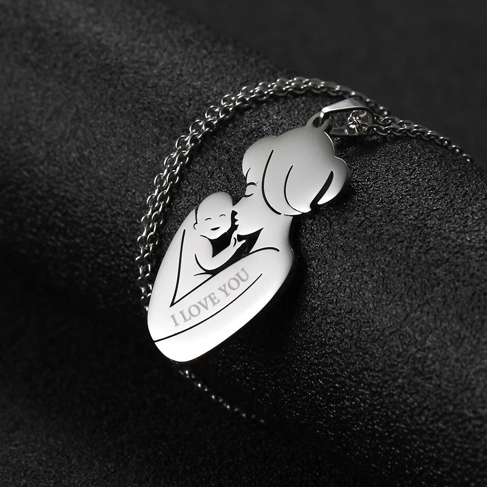 Personalized Mother And Son Name Necklace For Women