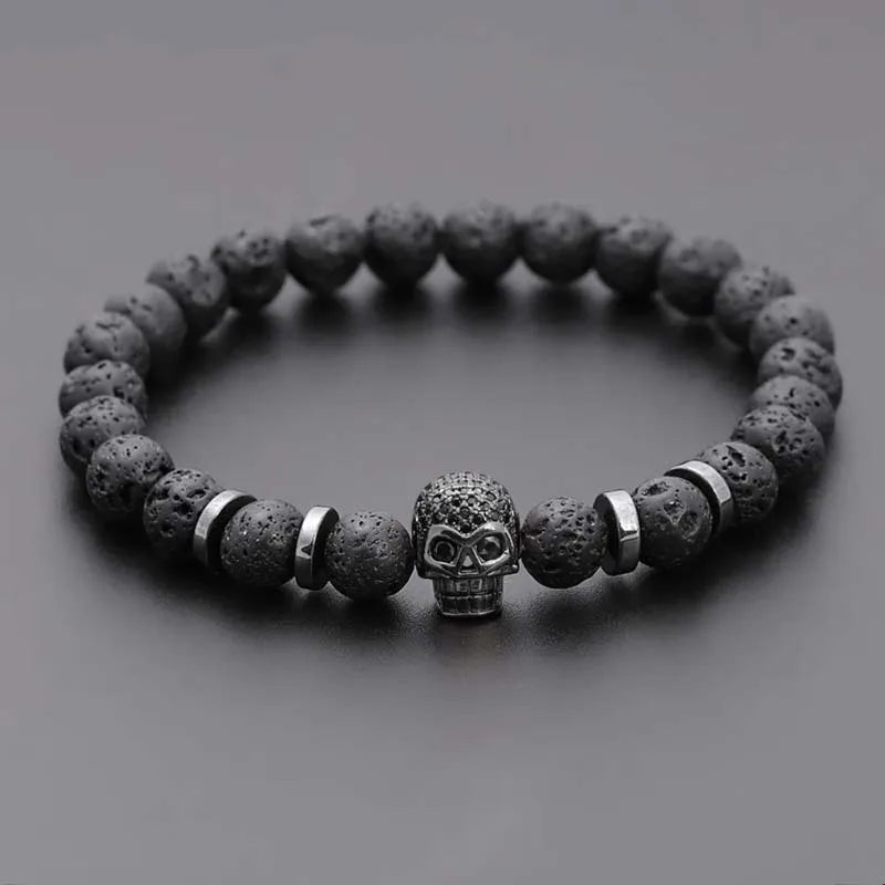 Men's Classic Retro Skull Ball Bracelet
