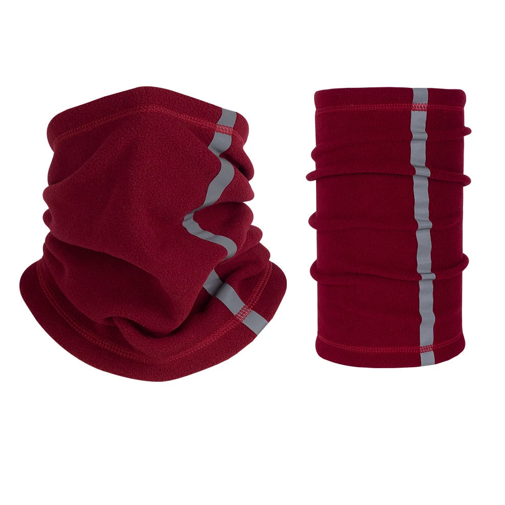 Scarf Neck Reflective Bandana Unisex Cover Adjustable Warm Fleece
