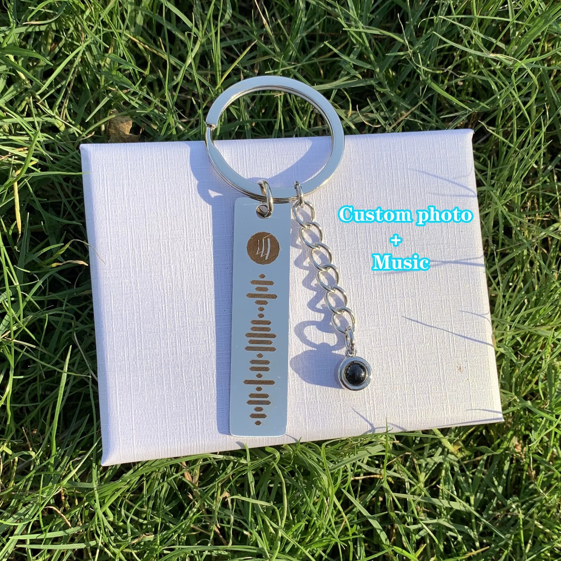 Spotify Music Code Keychain With Custom Photo