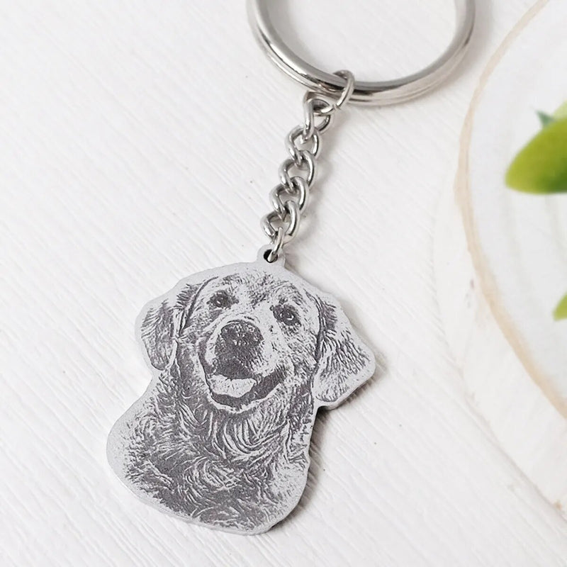 Custom Pet Photo Keychain - Face