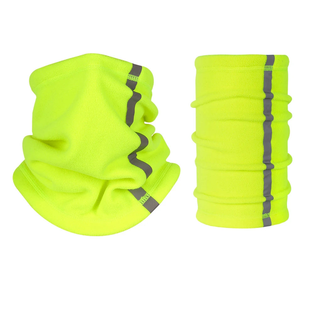 Scarf Neck Reflective Bandana Unisex Cover Adjustable Warm Fleece