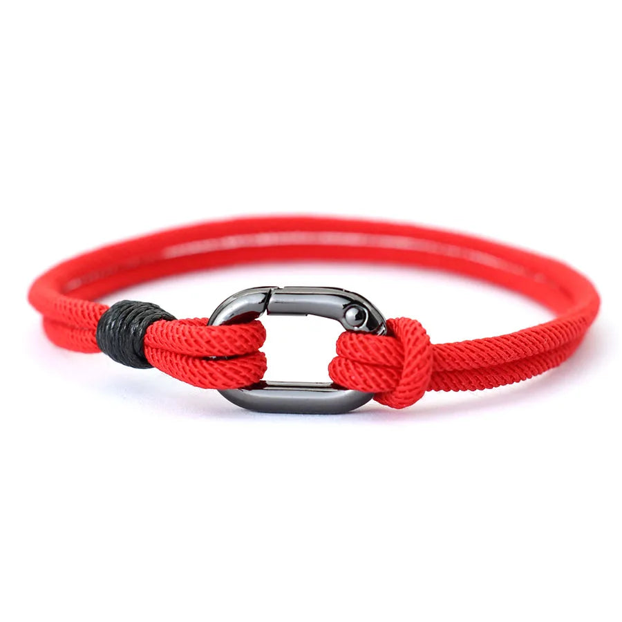 Elegant Rope and Clip 4mm Modern Men's Bracelet