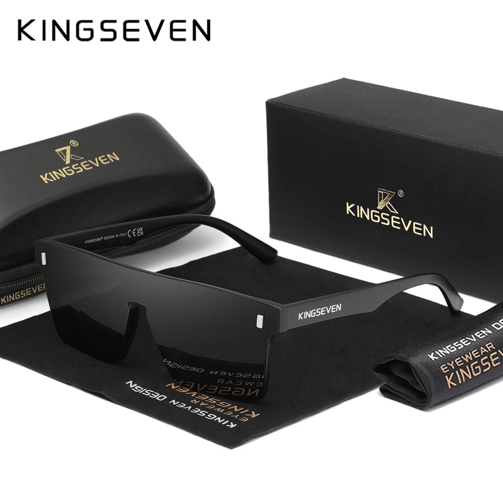 Fashion Rimless Sunglasses Unisex UV400 Polarized Square Lens