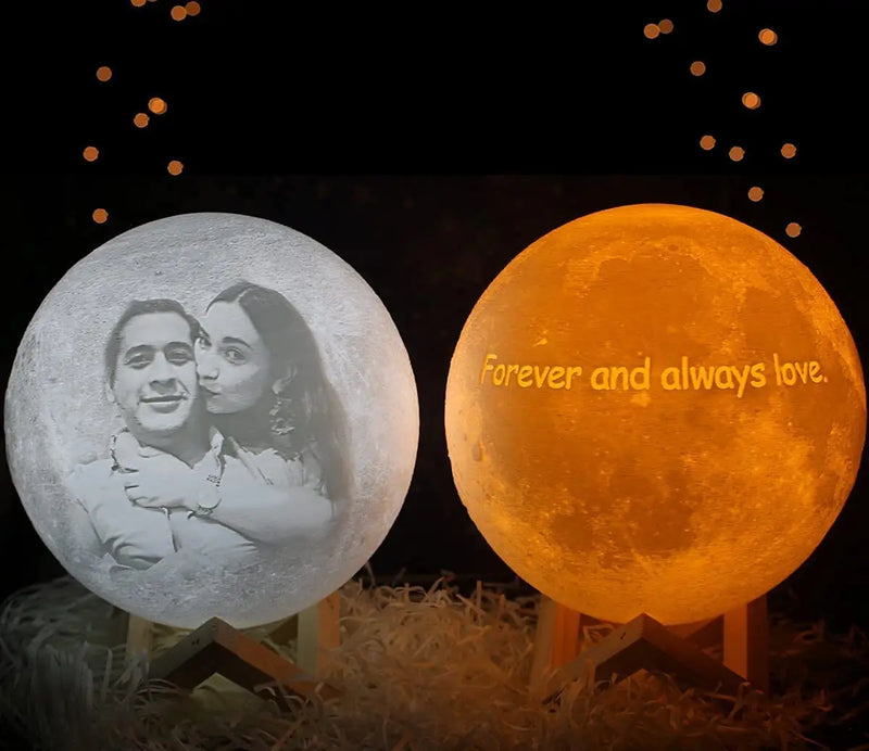 Personalized Moon Photo And Phrase Plaque