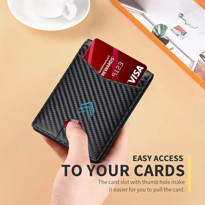Men's Ultra Thin Leather Wallet With 11 Card Slots and RFID Blocking