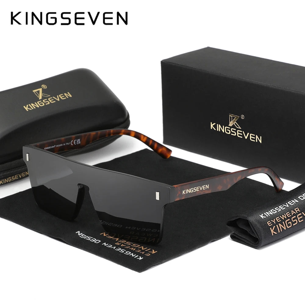 Fashion Rimless Sunglasses Unisex UV400 Polarized Square Lens