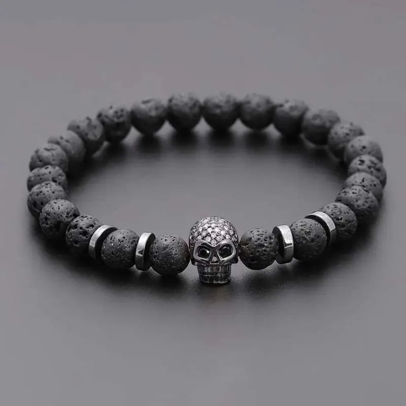 Men's Classic Retro Skull Ball Bracelet