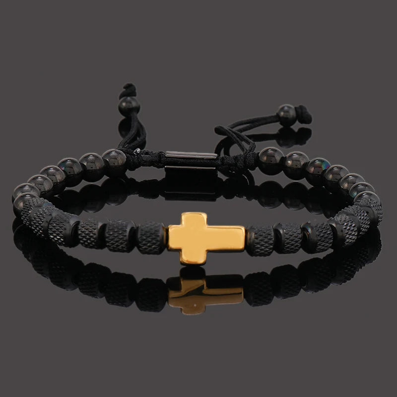 Adjustable Men's Luxury Modern Cross Bracelet