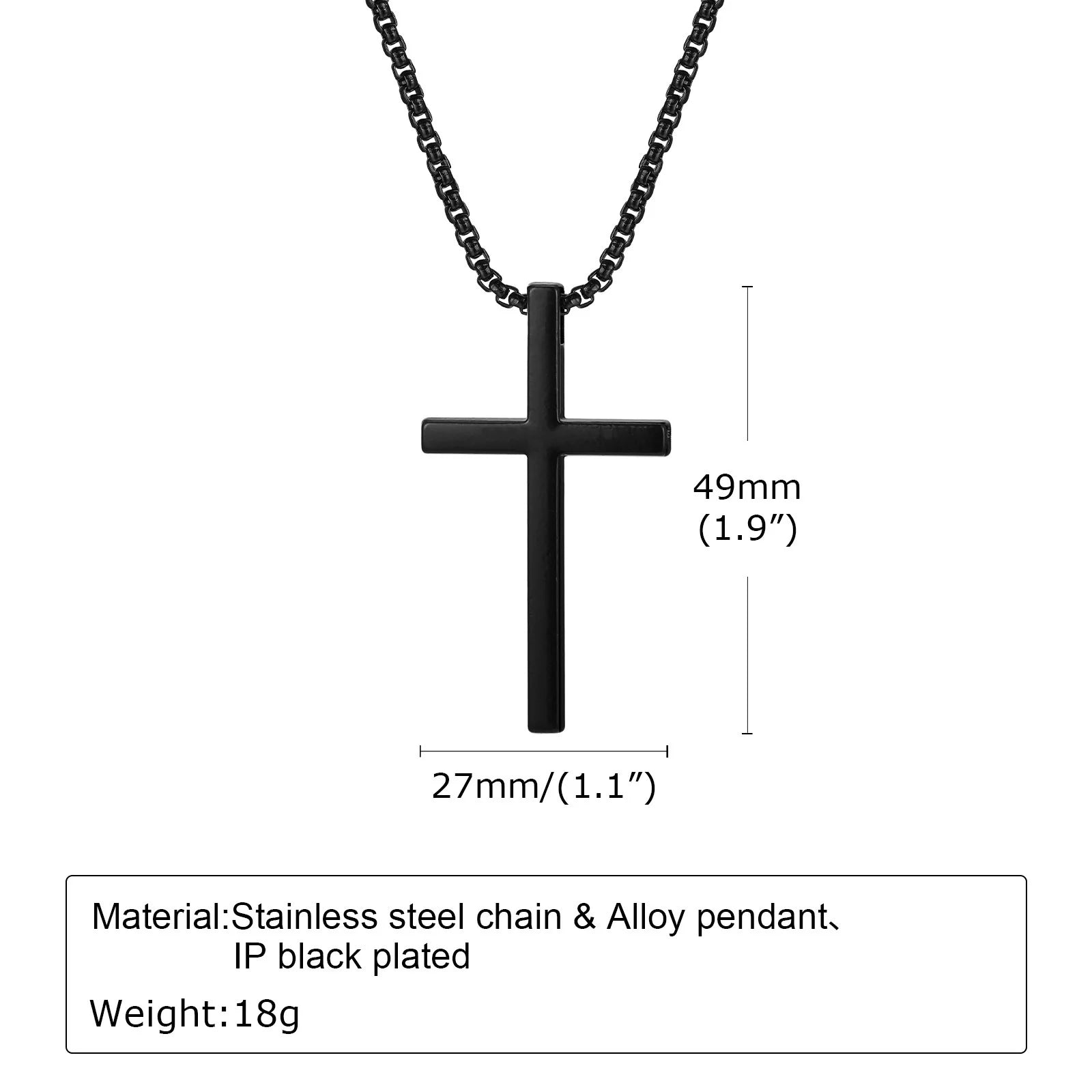 Sophisticated Cross Necklace Model Design for Men