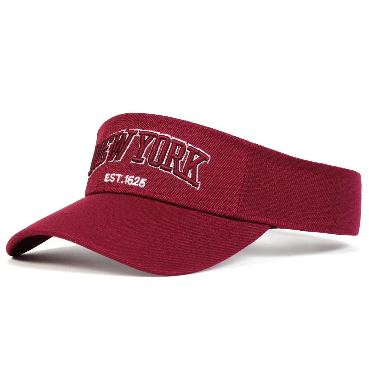 Unisex New York Embroidery Empty Cap Sport Visor Adjustable Sunscreen