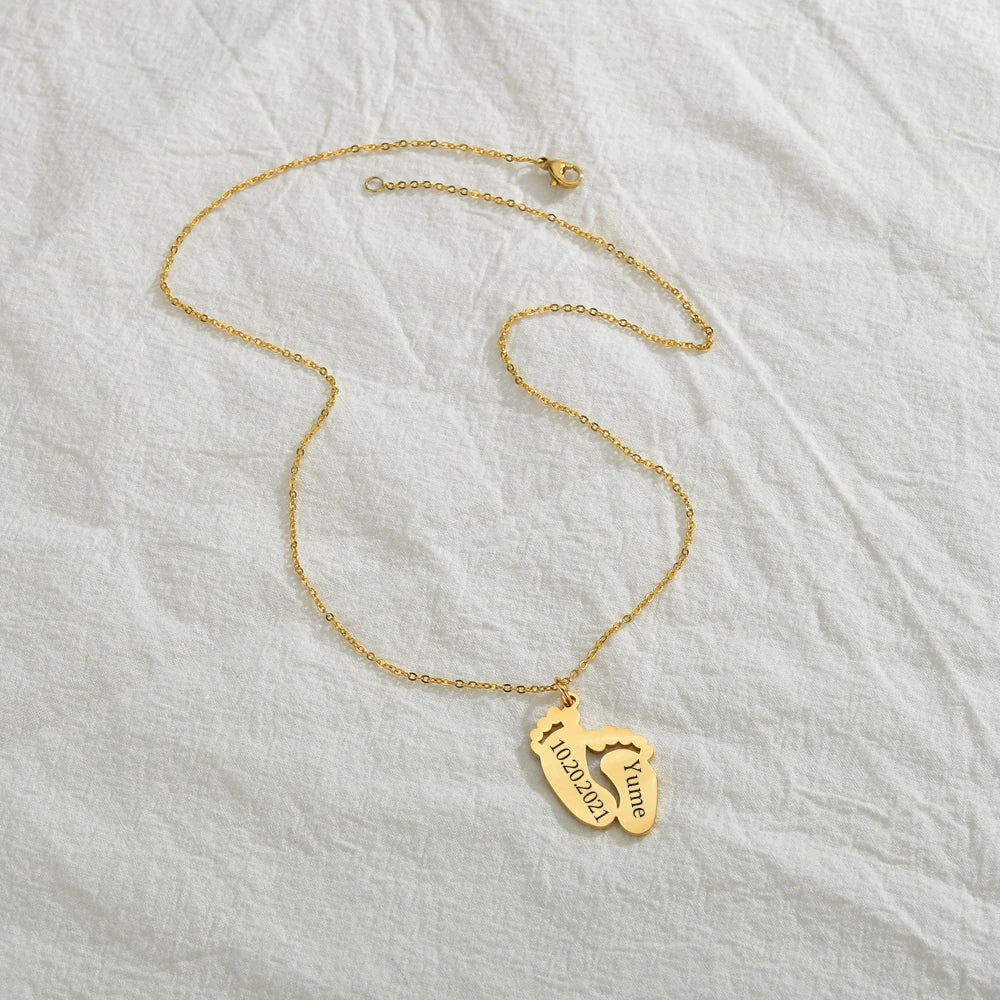 Personalized Name Necklace Women's Foot