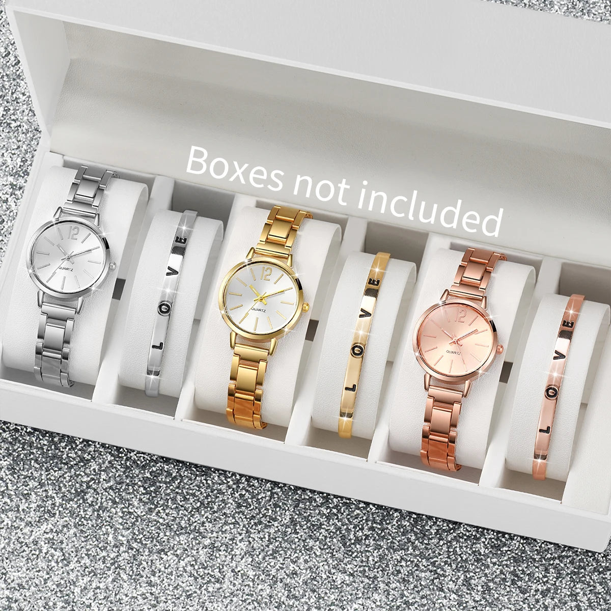 Women Elegant Watch Quartz and Steel Strap Bracelet Adjustable