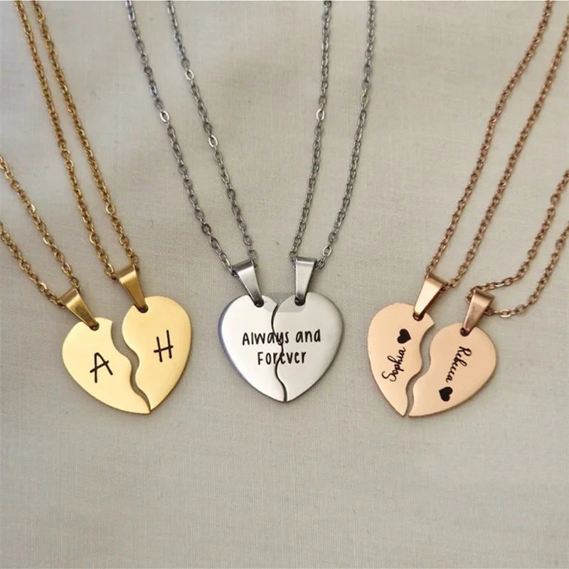 Women's Integrated Double Heart Personalized Name Necklace