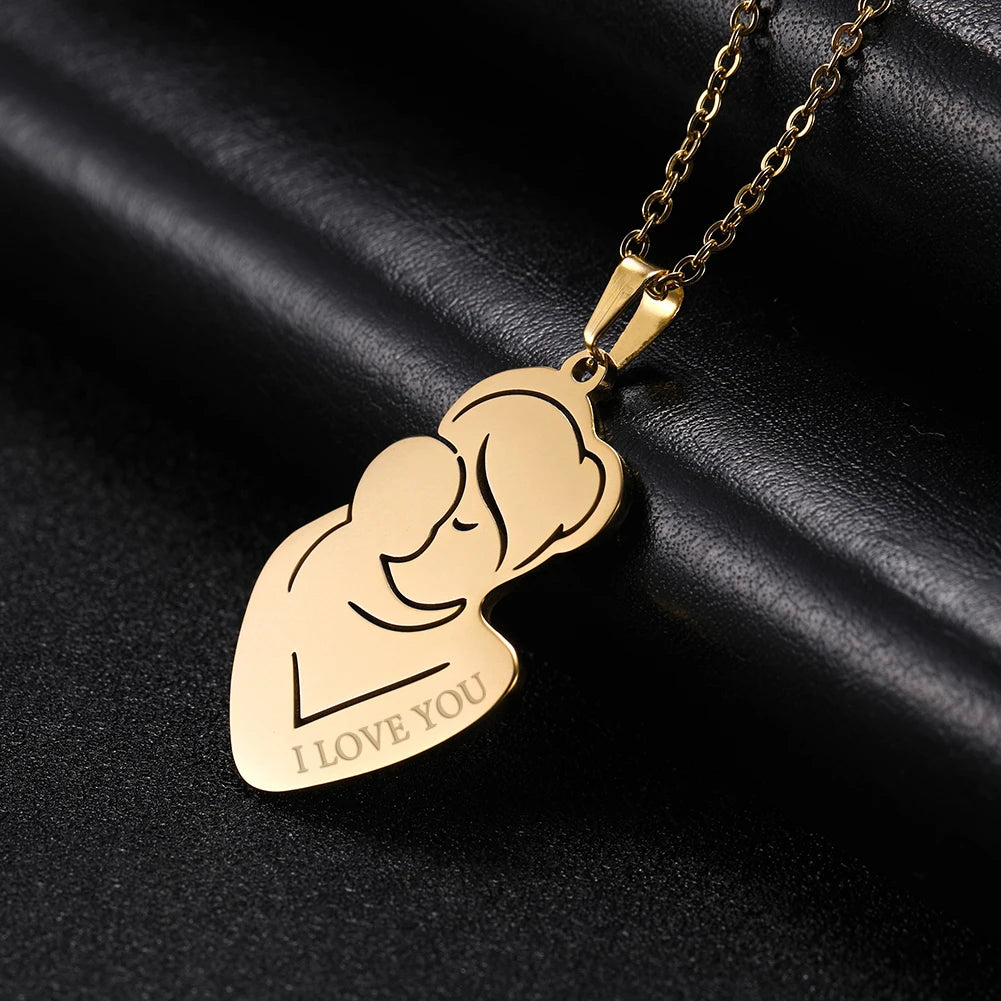 Personalized Mother And Son Name Necklace For Women