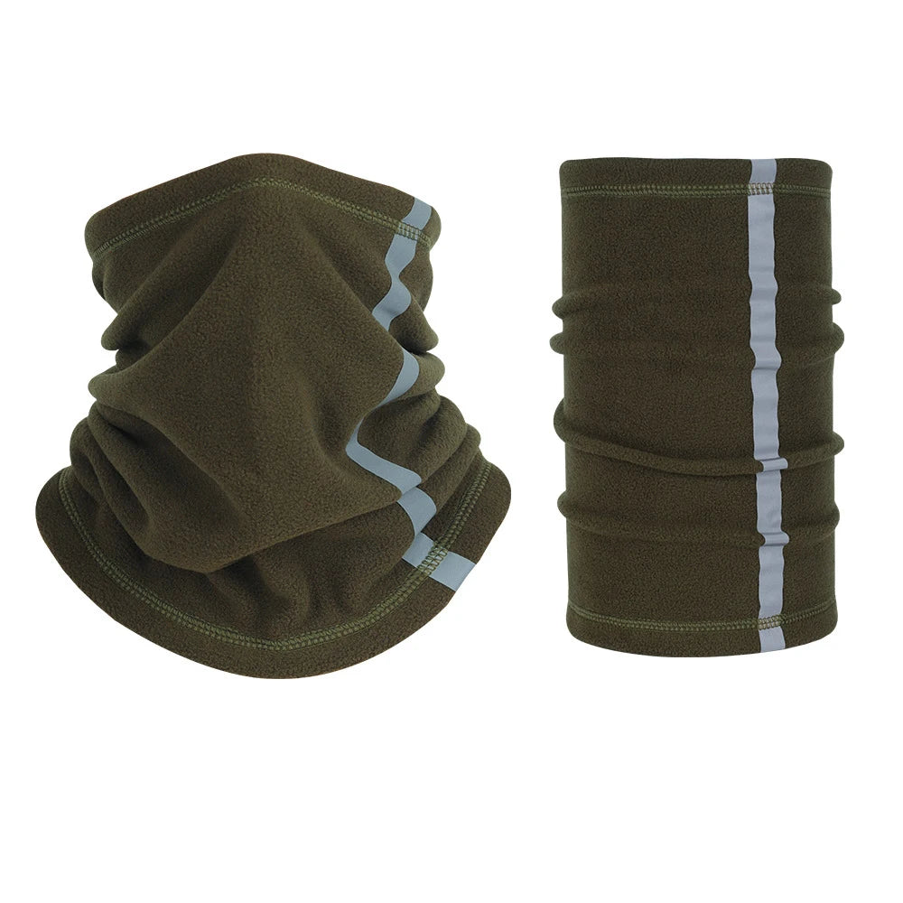 Scarf Neck Reflective Bandana Unisex Cover Adjustable Warm Fleece