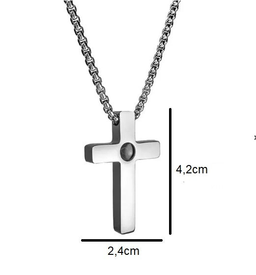 Customized 3D Infinity Cross Photo Necklace