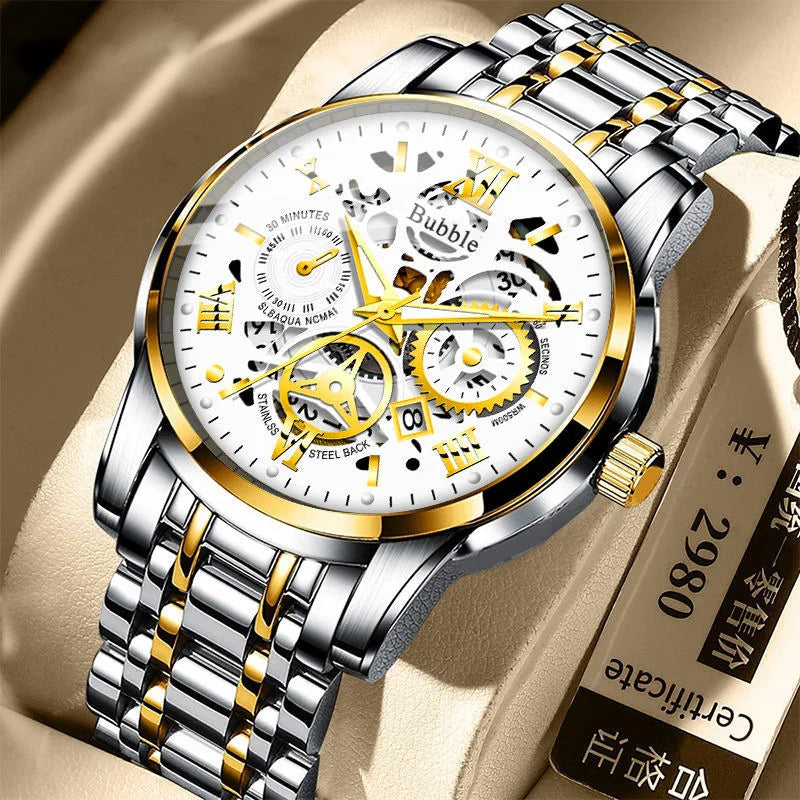 UTHAI Men's Modern Luxurious Versatile Quartz Watch