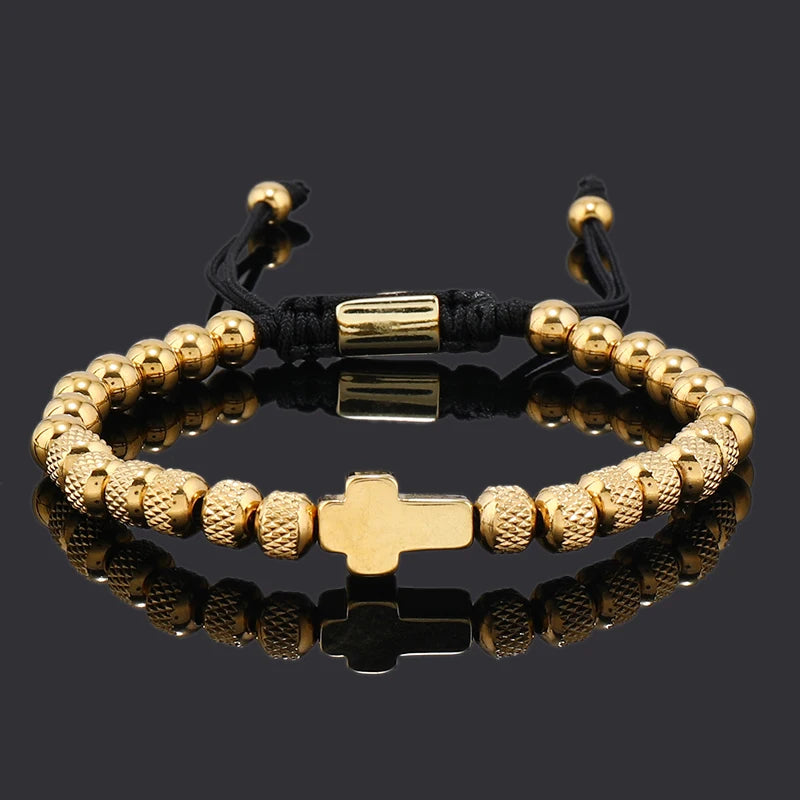 Adjustable Men's Luxury Modern Cross Bracelet