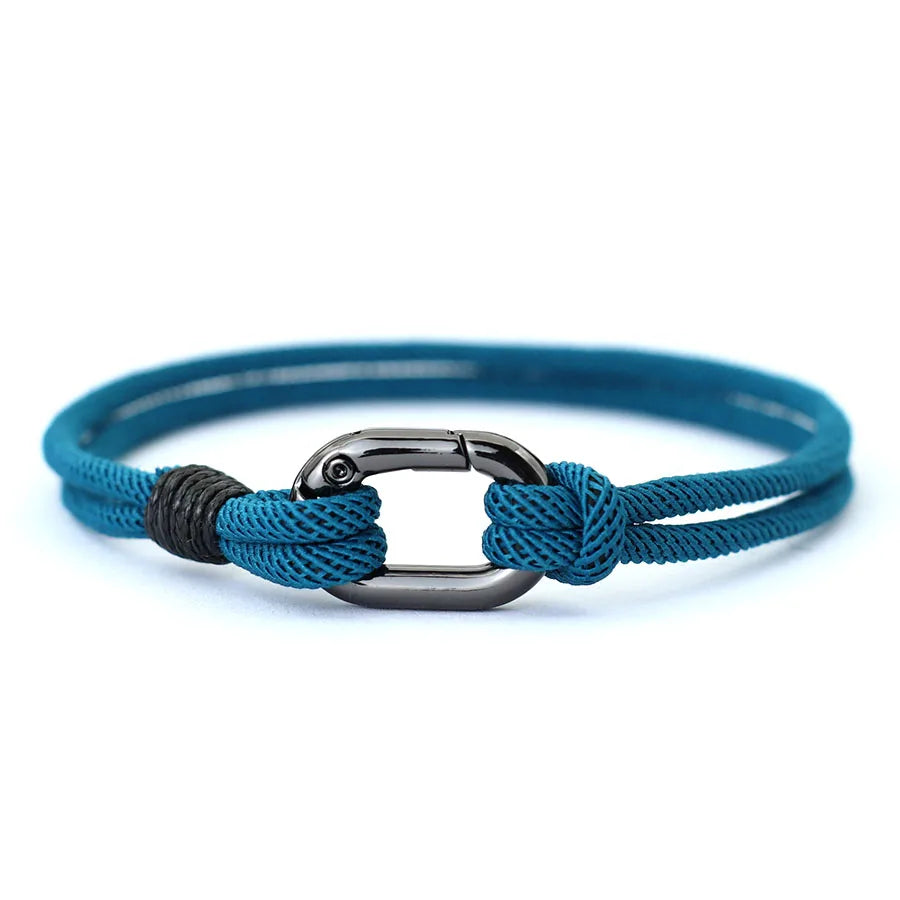 Elegant Rope and Clip 4mm Modern Men's Bracelet