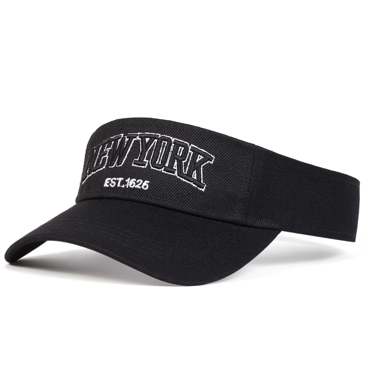 Unisex New York Embroidery Empty Cap Sport Visor Adjustable Sunscreen
