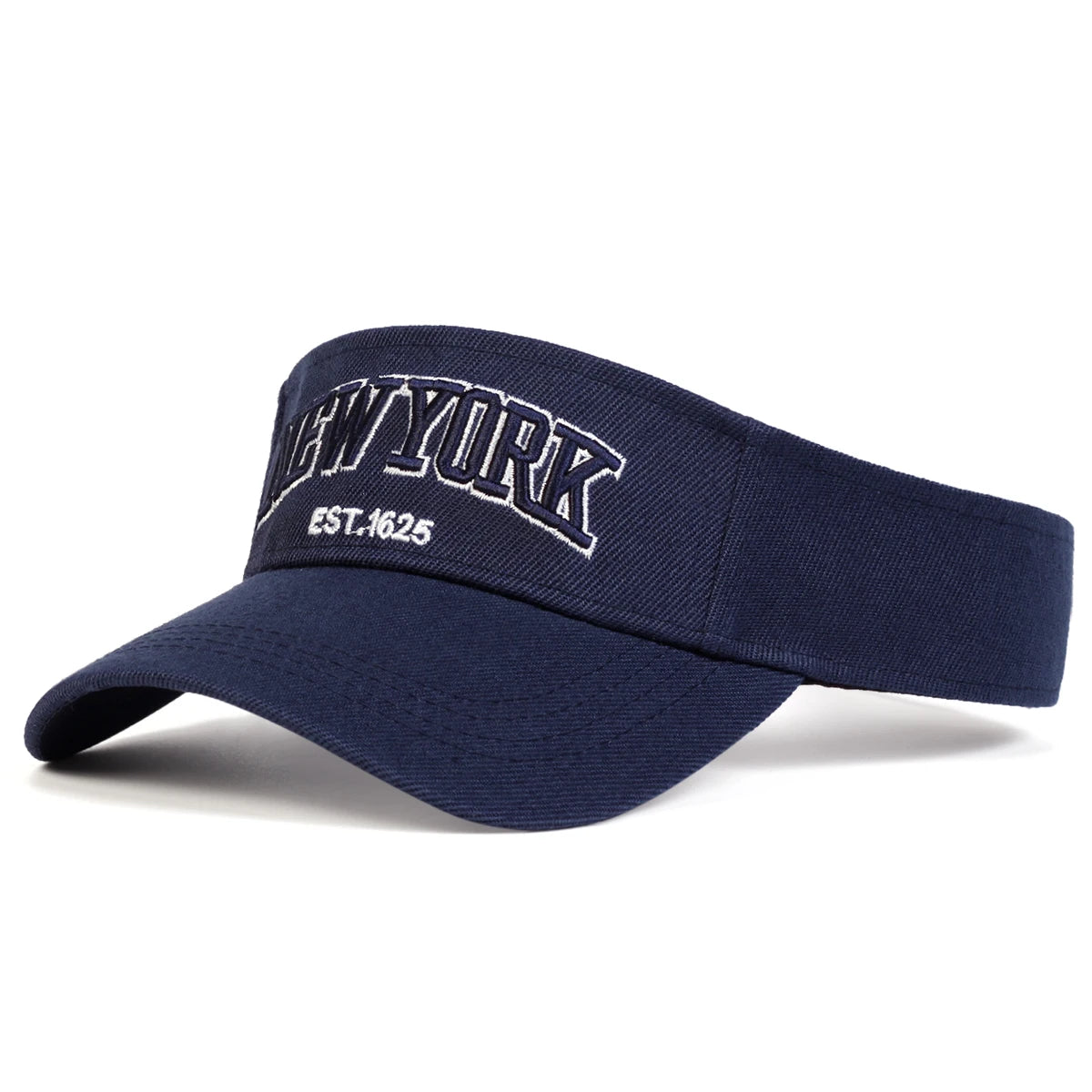 Unisex New York Embroidery Empty Cap Sport Visor Adjustable Sunscreen