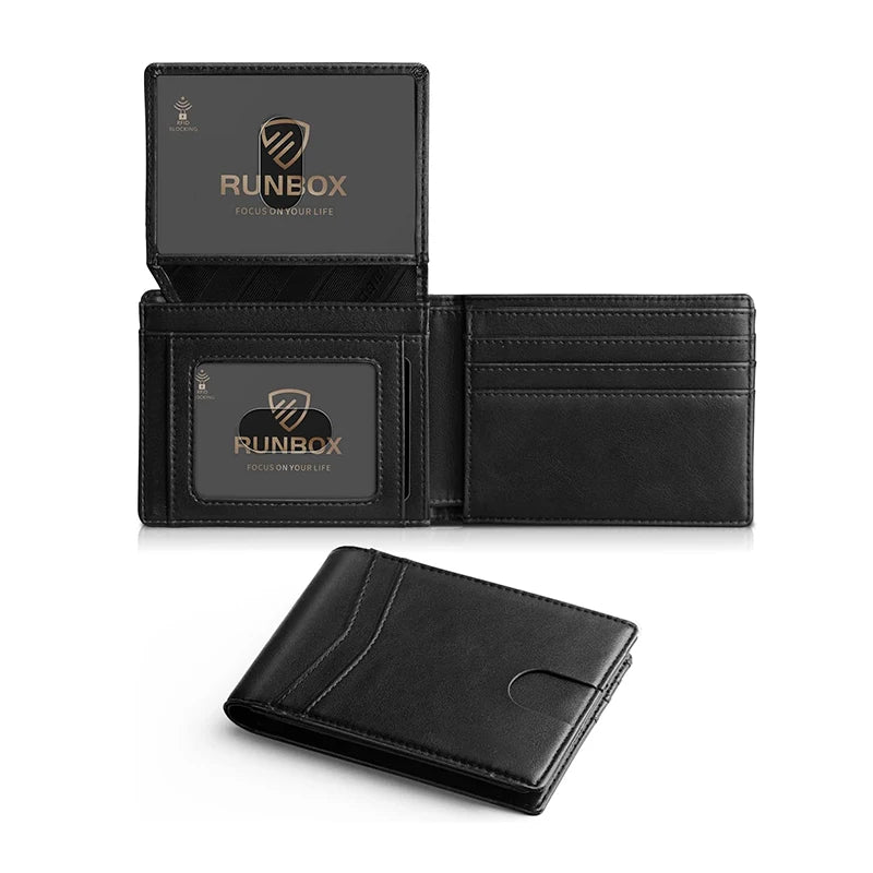 Men's Ultra Thin Leather Wallet With 13 Card Slots and RFID Blocking