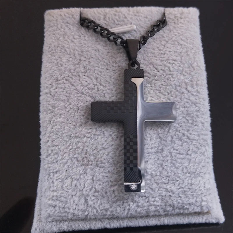 Men's Cross Necklace Crucifix Goth Style