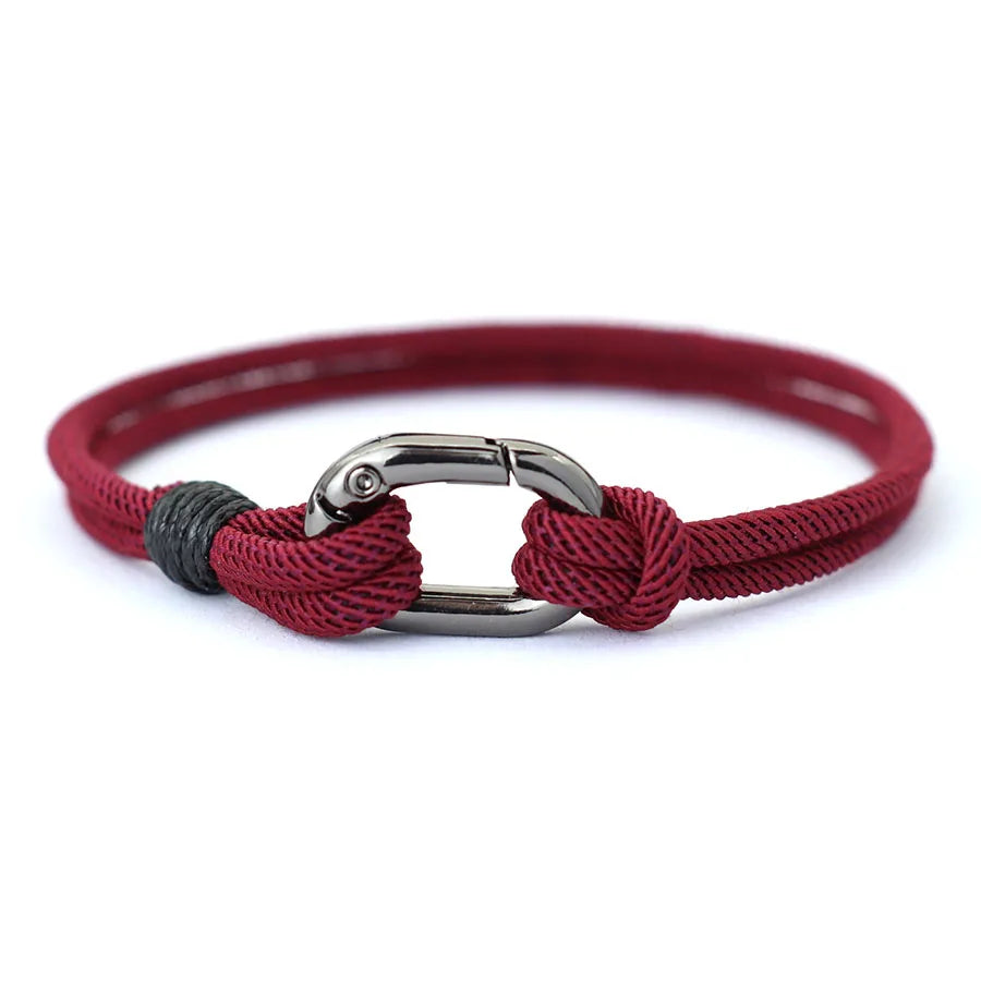Elegant Rope and Clip 4mm Modern Men's Bracelet