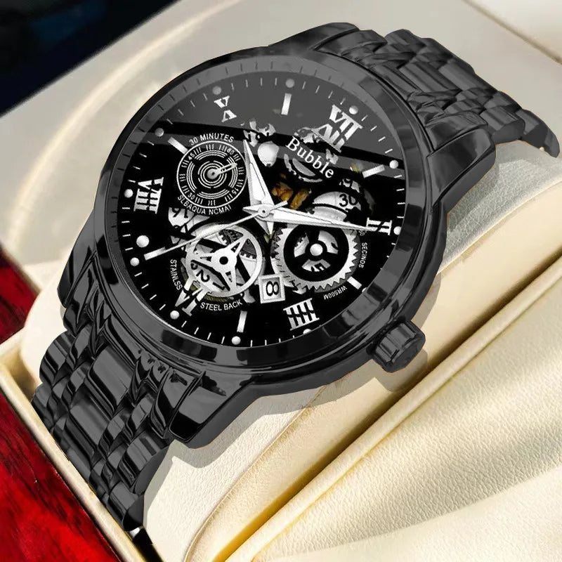 UTHAI Men's Modern Luxurious Versatile Quartz Watch