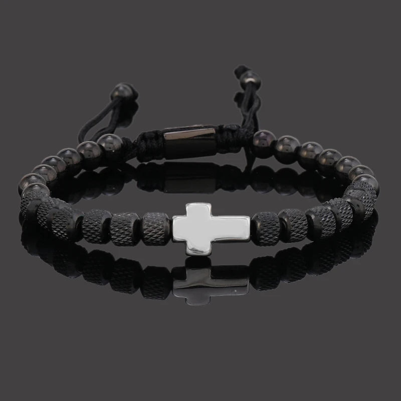 Adjustable Men's Luxury Modern Cross Bracelet