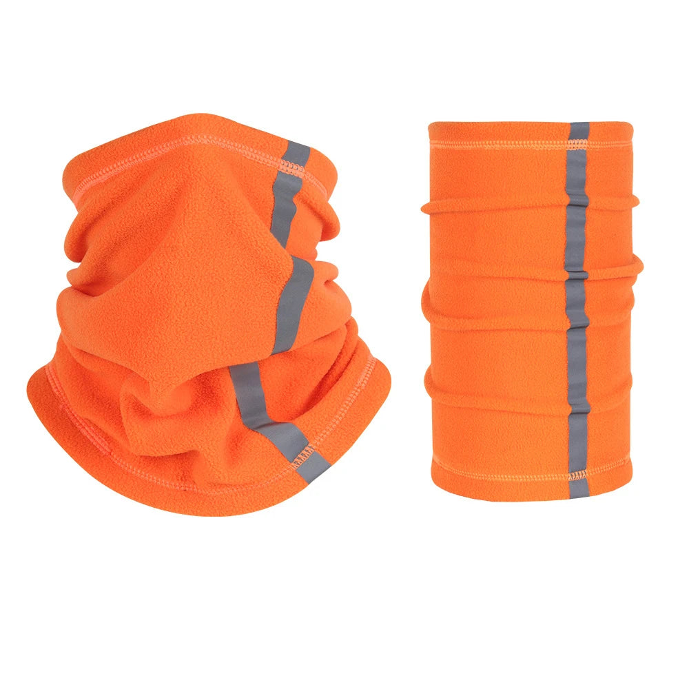 Scarf Neck Reflective Bandana Unisex Cover Adjustable Warm Fleece