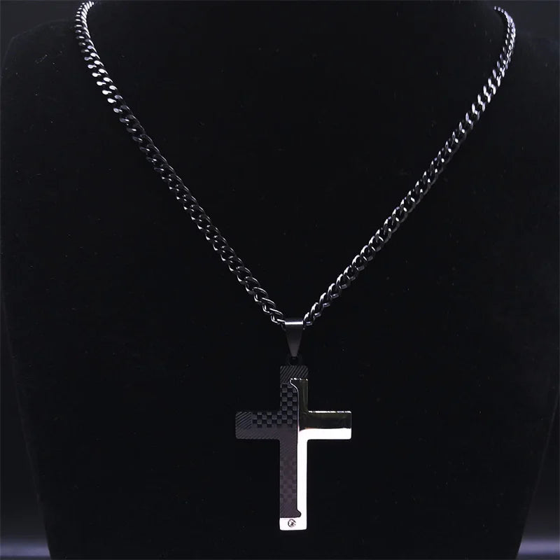 Men's Cross Necklace Crucifix Goth Style