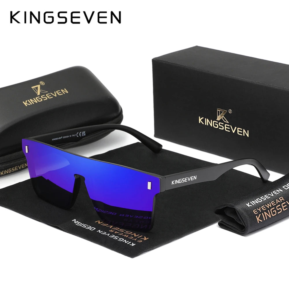 Fashion Rimless Sunglasses Unisex UV400 Polarized Square Lens