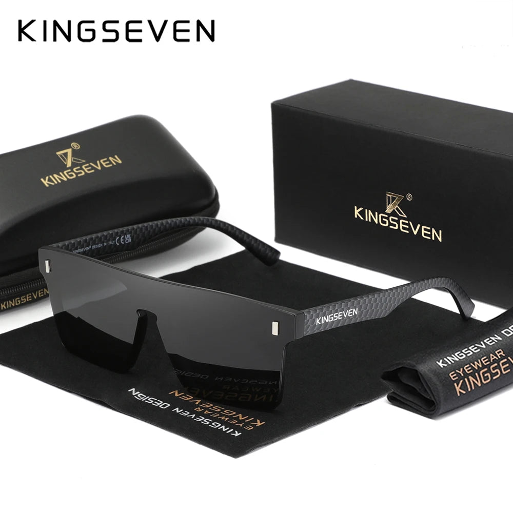 Fashion Rimless Sunglasses Unisex UV400 Polarized Square Lens