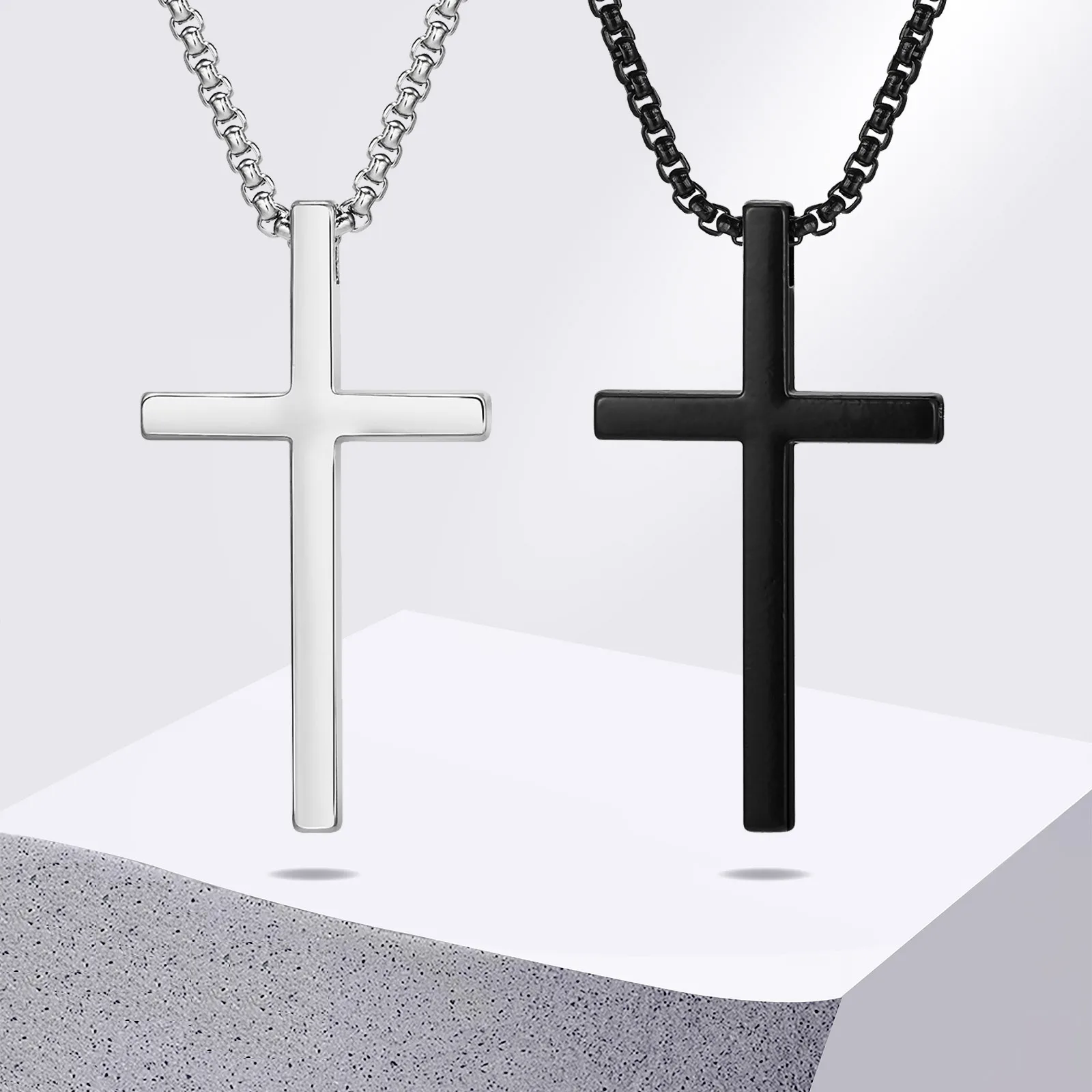 Sophisticated Cross Necklace Model Design for Men